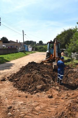 Extensão de rede de água na rua São João / Foto: Divulgação
