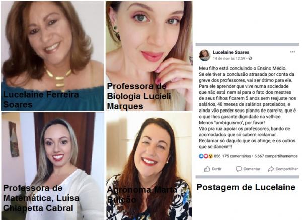 Postagem que deu origem a toda a história e as protagonistas iniciais do grupo /Fotos: Arquivo Pessoal