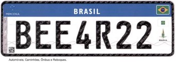 Placa do Mercosul - Divulgação/Ministério das Cidades