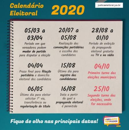 Imagem: Calendário eleitoral