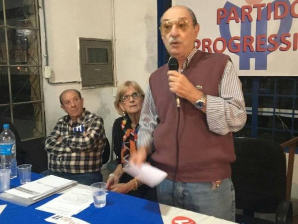 Azambuja falando em reunião dos progressistas em 2019 / Foto: Divulgação