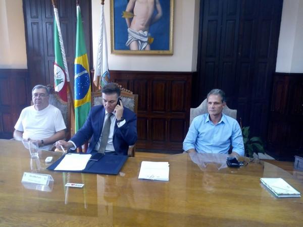 Com Divaldo em anúncio sobre coronavírus em março / Foto: Divulgação