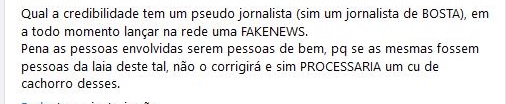 Imagem captada Facebook