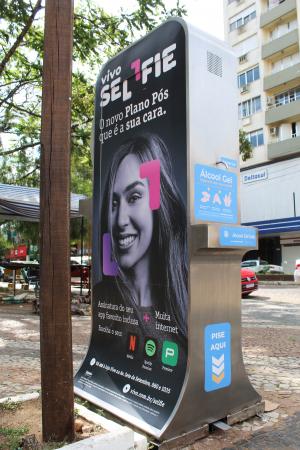 totem na Praça Silveira Martins / Foto: Tamile Padilha