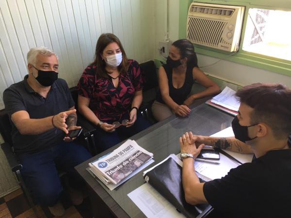 Bancada em reunião na Câmara de Bagé / Foto: Divulgação